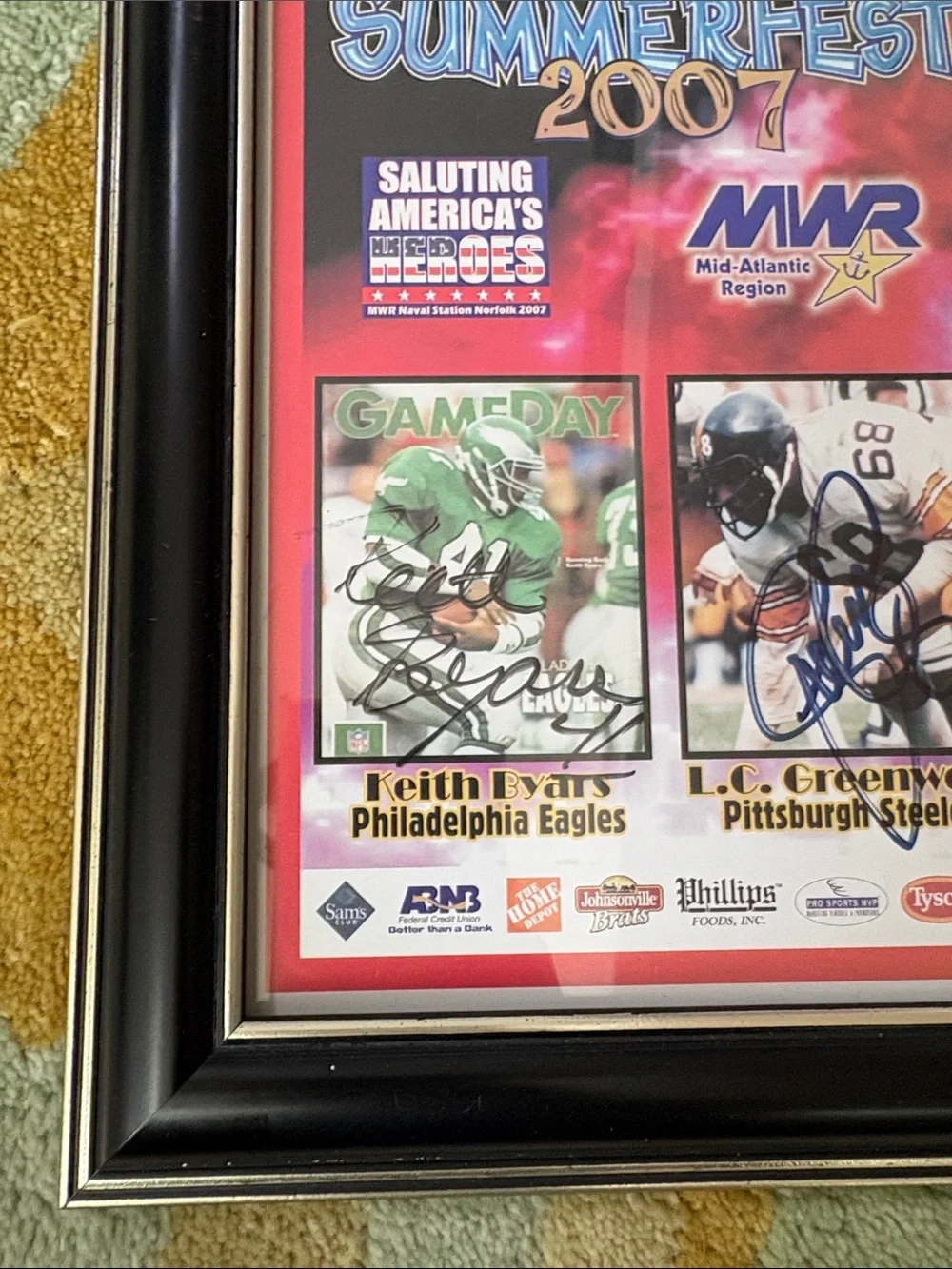 SummerFest 2007 Framed Signed Sports Collage - MLB & NFL Players